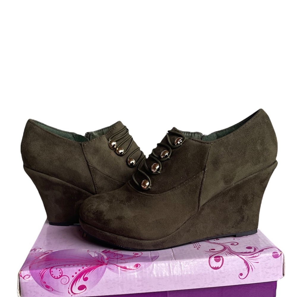 Top Moda wedge ankle boot